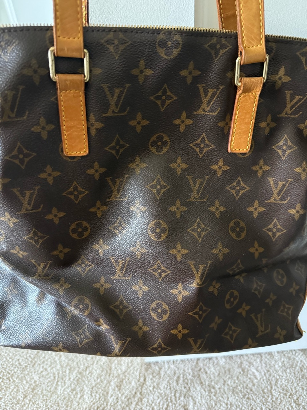Louis Vuitton Brown Monogram Tote Bag - Picture 3 of 13